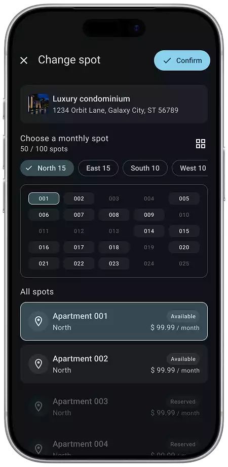 SpotOrbit change spot screen